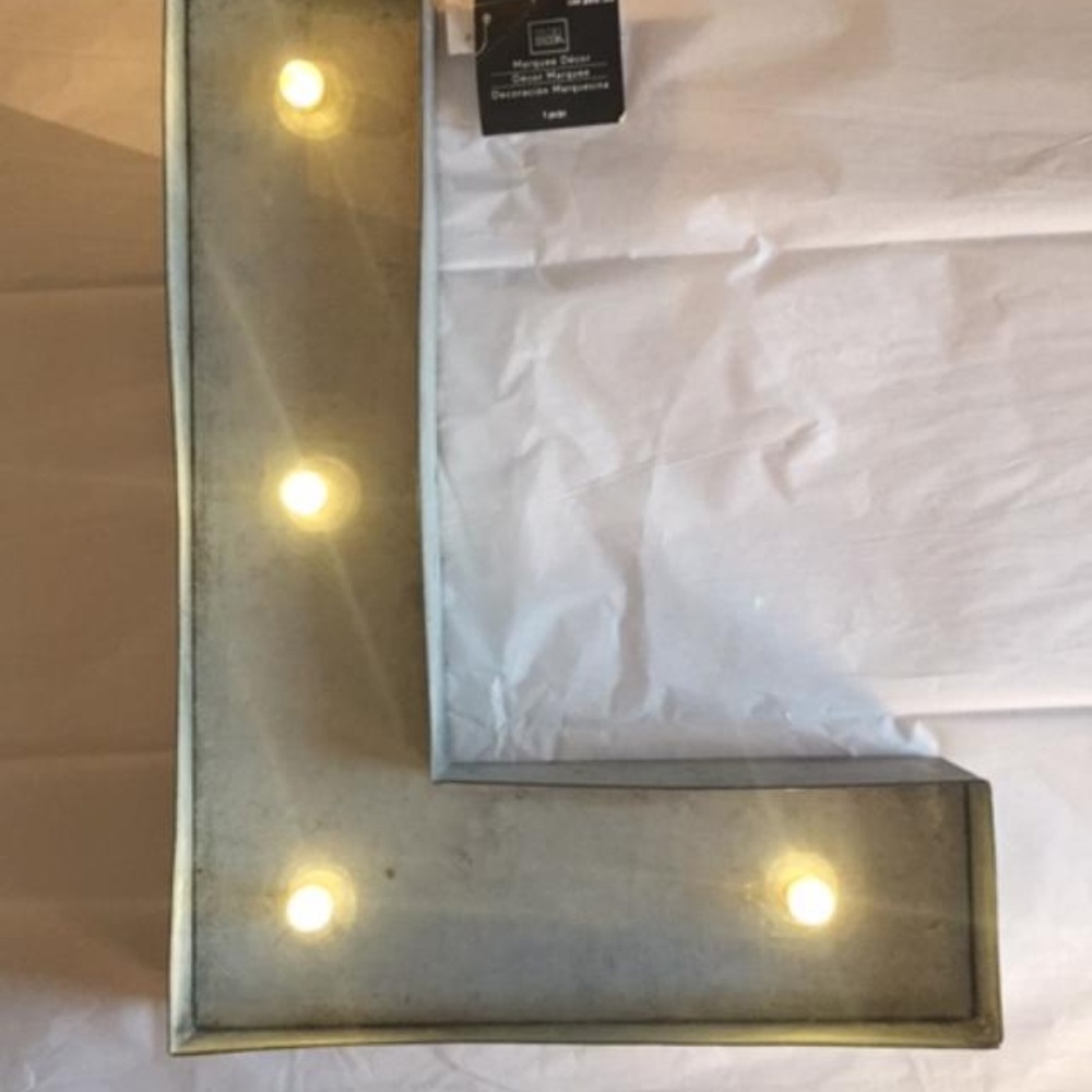 15" Tall Galvanized Tin Marquee Letter  NWT